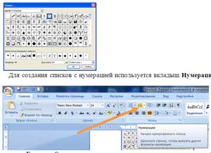 Урок информатики в 8 классе Тема: Создание списков в MS Office WORD