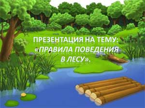 Презентация на тему: «Правила поведения в лесу».