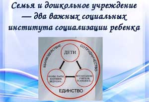 СОТРУДНИЧЕСТВО ДОШКОЛЬНОГО ОБРАЗОВАТЕЛЬНОГО УЧРЕЖДЕНИЯ И СЕМЬИ В ВОПРОСАХ СОЦИАЛИЗАЦИИ ДЕТЕЙ ДОШКОЛЬНОГО ВОЗРАСТА