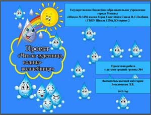 Презентация проекта «Что за чудесница, водица — волшебница»